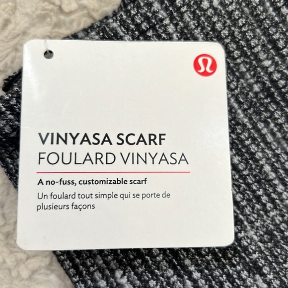 Lululemon Vinyasa Scarf, Coco Pique Black White, New condition w/ tags attached - Picture 8 of 16